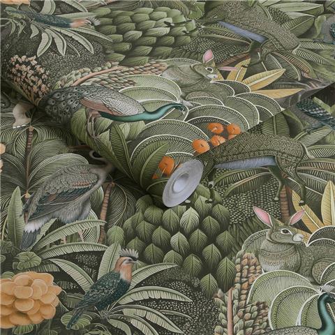 GRAHAM AND BROWN JAIPUR WALLPAPER COLLECTION Jungle Jamboree 142316 Sage