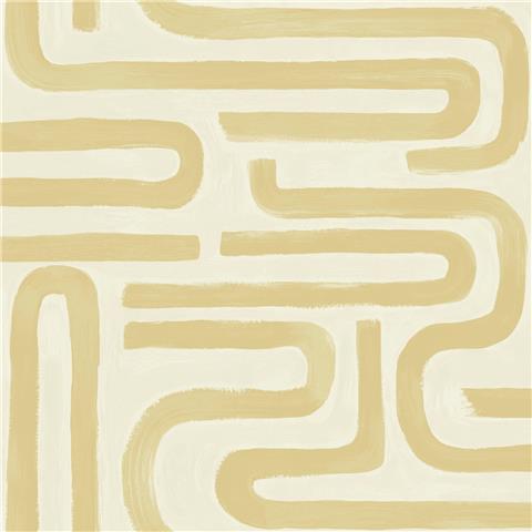 Holden Statement Symphony Wallpaper Brushed Geo 14231 Ochre