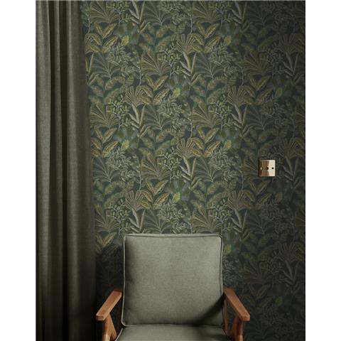 GRAHAM AND BROWN JAIPUR WALLPAPER COLLECTION Vendura Weave 142320 Emerald