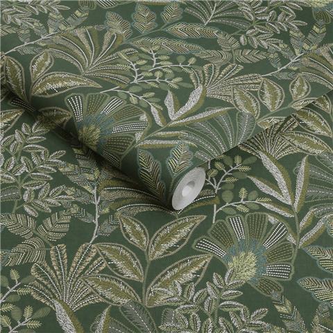 GRAHAM AND BROWN JAIPUR WALLPAPER COLLECTION Vendura Weave 142320 Emerald