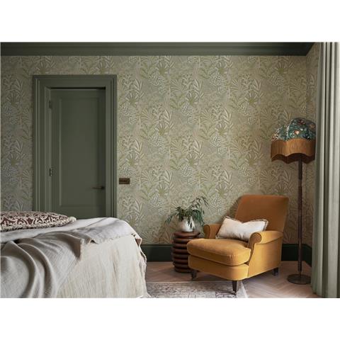 GRAHAM AND BROWN JAIPUR WALLPAPER COLLECTION Vendura Weave 142321 Sage