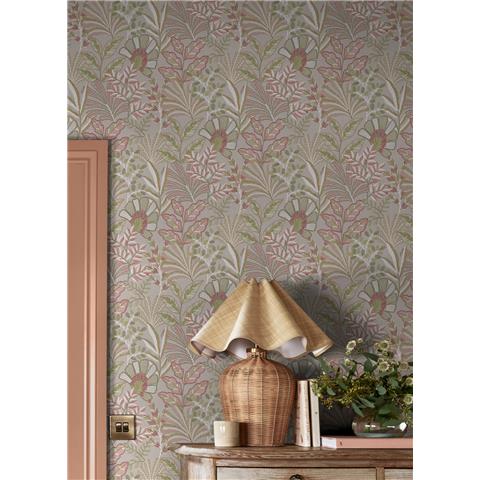 GRAHAM AND BROWN JAIPUR WALLPAPER COLLECTION Vendura Weave 142323 Pink