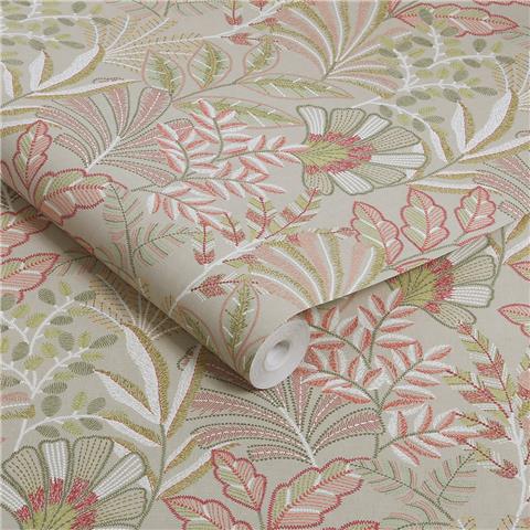 GRAHAM AND BROWN JAIPUR WALLPAPER COLLECTION Vendura Weave 142323 Pink
