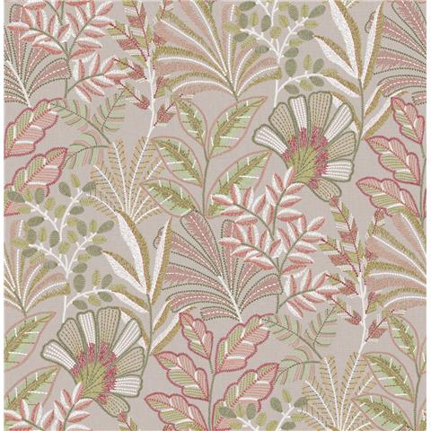 GRAHAM AND BROWN JAIPUR WALLPAPER COLLECTION Vendura Weave 142323 Pink
