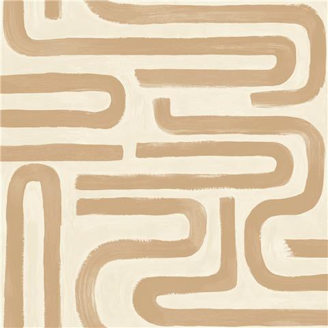 Holden Statement Symphony Wallpaper Brushed Geo 14232 Orange