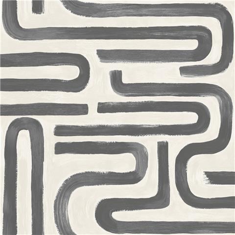 Holden Statement Symphony Wallpaper Brushed Geo 14233 Charcoal