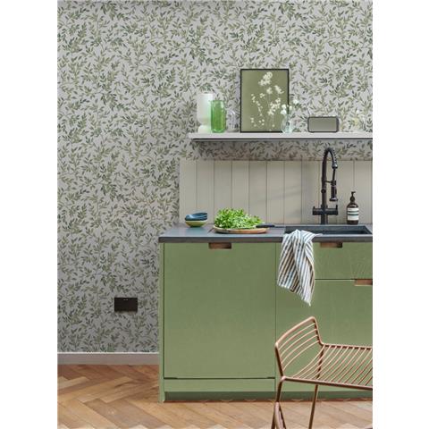 GRAHAM AND BROWN Allurium WALLPAPER Archivists leaf 142345 Day
