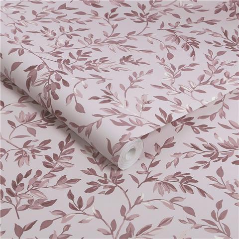 GRAHAM AND BROWN Allurium WALLPAPER Archivists leaf 142346 Pink