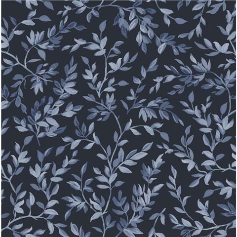 GRAHAM AND BROWN Allurium WALLPAPER Archivists leaf 142349 Navy