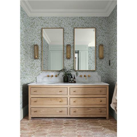 GRAHAM AND BROWN Allurium WALLPAPER Archivists leaf 142350 Sky