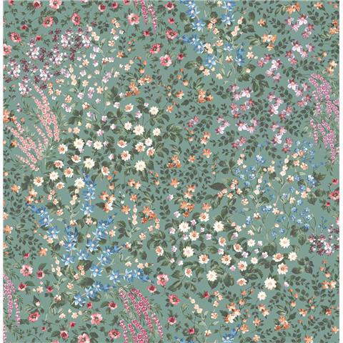 GRAHAM AND BROWN Allurium WALLPAPER Painterly Flora 142352 Green