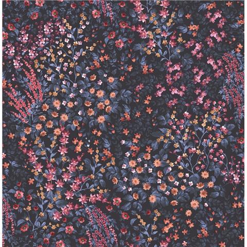 GRAHAM AND BROWN Allurium WALLPAPER Painterly Flora 142354 Blue/Pink