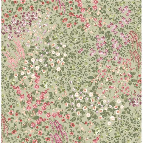 GRAHAM AND BROWN Allurium WALLPAPER Painterly Flora 142355 Sage
