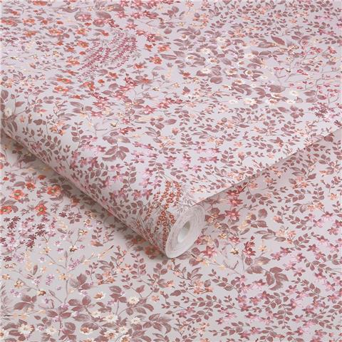 GRAHAM AND BROWN Allurium WALLPAPER Painterly Flora 142357 Pink