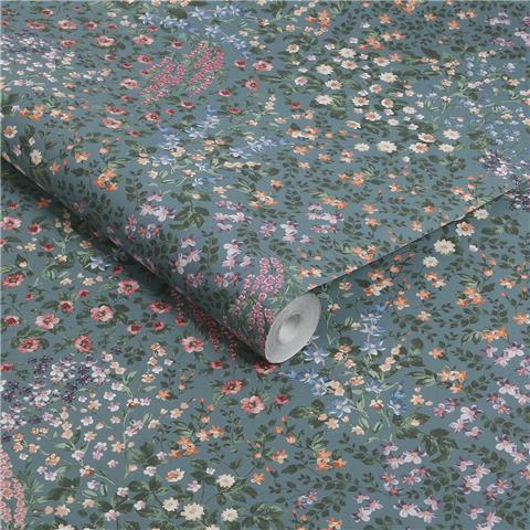 GRAHAM AND BROWN Allurium WALLPAPER Painterly Flora 142358 Teal