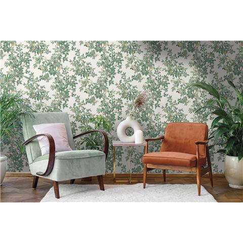 Holden Statement Symphony Wallpaper Orange Tree 14240 Cream/Green