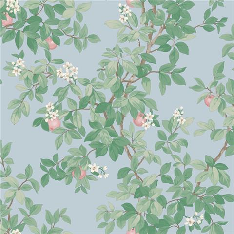 Holden Statement Symphony Wallpaper Orange Tree 14243 Sky Blue/Green