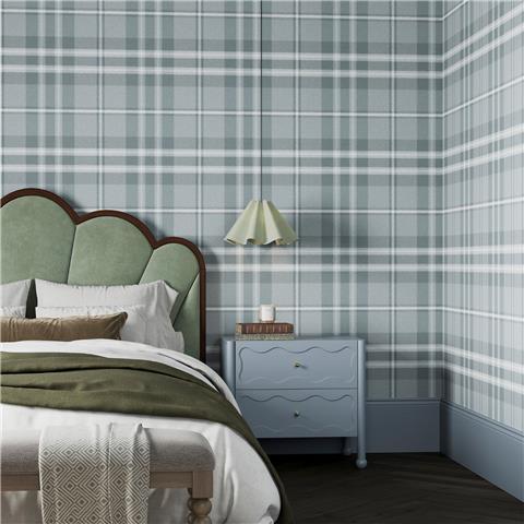 Super Fresco Easy Heirloom Eildon Plaid Wallpaper 142531 Breeze