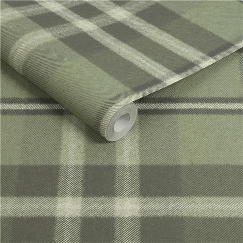 Super Fresco Easy Heirloom Eildon Plaid Wallpaper 142532 Forest