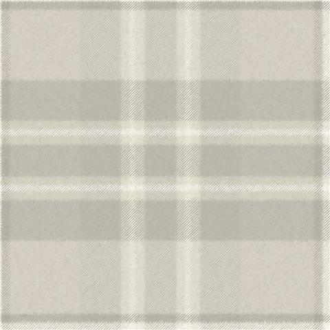 Super Fresco Easy Heirloom Eildon Plaid Wallpaper 142534 Stone
