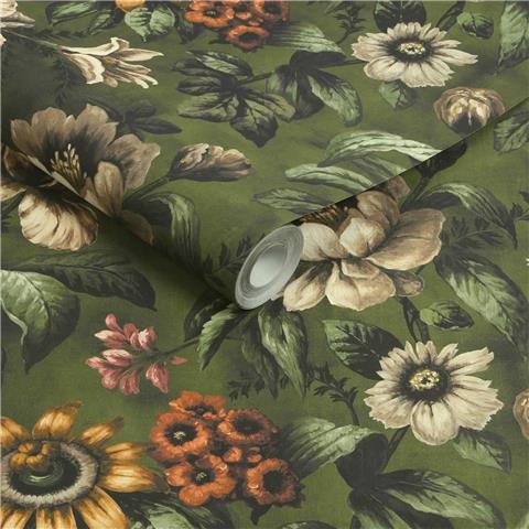 Super Fresco Easy Heirloom Gardeni Floral Wallpaper 142539 Forest