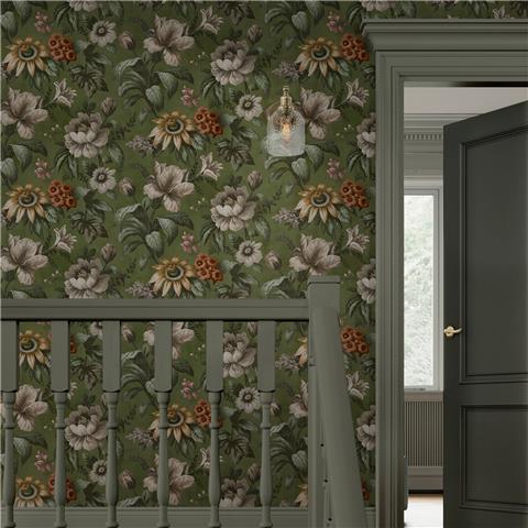 Super Fresco Easy Heirloom Gardeni Floral Wallpaper 142539 Forest