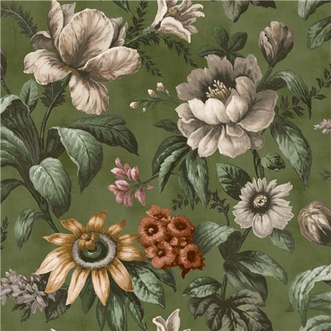 Super Fresco Easy Heirloom Gardeni Floral Wallpaper 142539 Forest