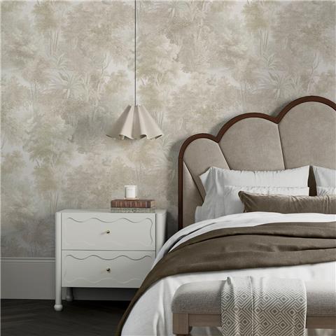 Super Fresco Easy Heirloom Sylva Forest Wallpaper 142542 Stone