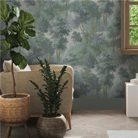 Super Fresco Easy Heirloom Sylva Forest Wallpaper 142545 Breeze