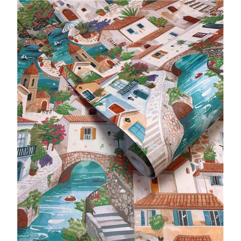 Holden Statement Italian Buildings Wallpaper 14280 Multi