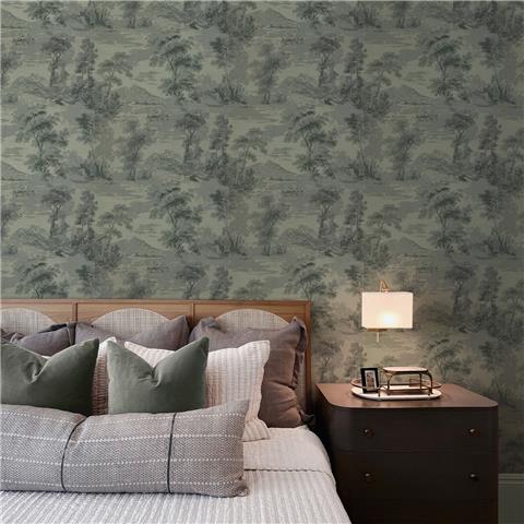 Boutique Threadscape Shibui Forest Heavyweight Vinyl Wallpaper 143029 Laurel/Sage