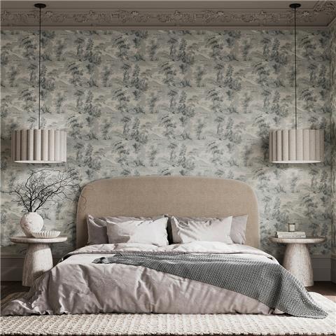 Boutique Threadscape Shibui Forest Heavyweight Vinyl Wallpaper 143030 Shadow/Taupe