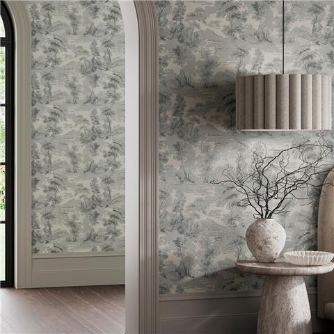 Boutique Threadscape Shibui Forest Heavyweight Vinyl Wallpaper 143030 Shadow/Taupe