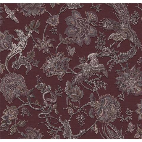 GRAHAM AND BROWN JAIPUR WALLPAPER COLLECTION ETERNAL WEAVE 143237 Damson