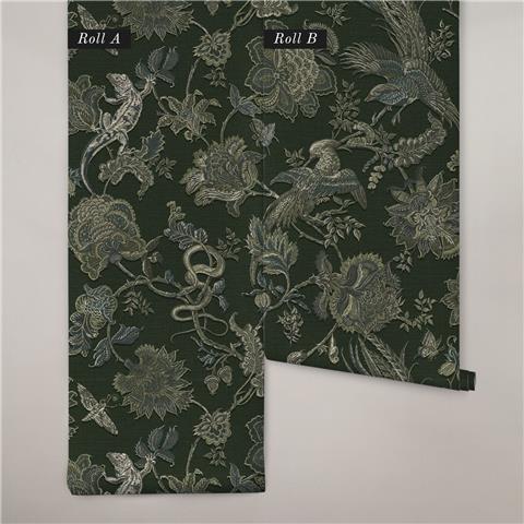 GRAHAM AND BROWN JAIPUR WALLPAPER COLLECTION ETERNAL WEAVE 143238 Emerald