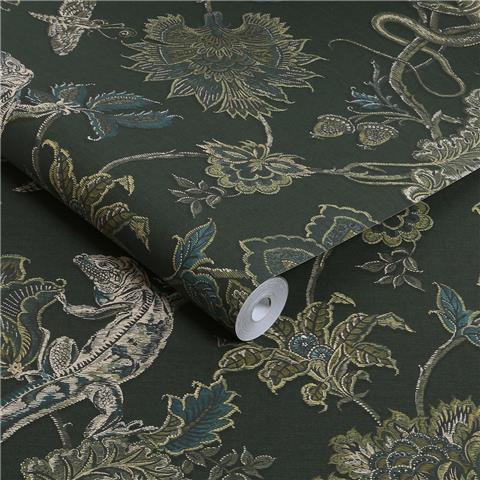 GRAHAM AND BROWN JAIPUR WALLPAPER COLLECTION ETERNAL WEAVE 143238 Emerald