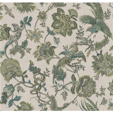 GRAHAM AND BROWN JAIPUR WALLPAPER COLLECTION ETERNAL WEAVE 143239 Sage