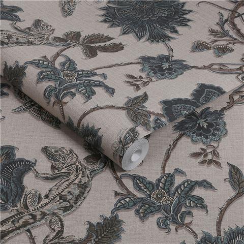 GRAHAM AND BROWN JAIPUR WALLPAPER COLLECTION ETERNAL WEAVE 143240 Denim