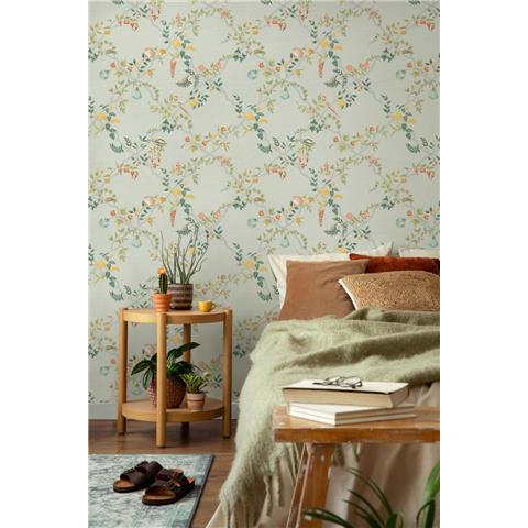 Holden Statement Shell Trellis Wallpaper 14331 Duck Egg