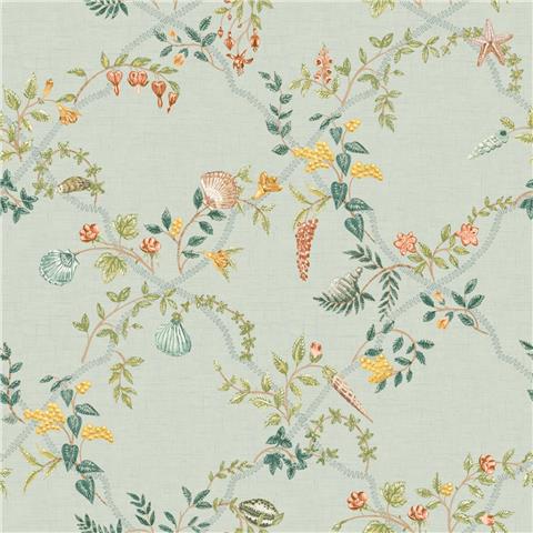 Holden Statement Shell Trellis Wallpaper 14331 Duck Egg