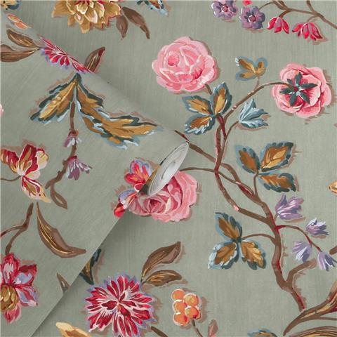 Laura Ashley Wallpaper Lingmell Trail 143320 Antique Green