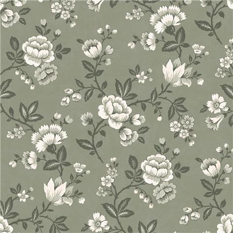 Laura Ashley Wallpaper Bradenbury Trail 143322 Antique green