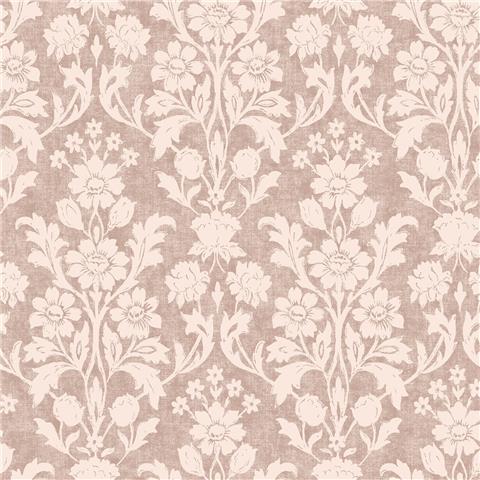Laura Ashley Wallpaper Semington Silhouette 143323 Plaster Pink