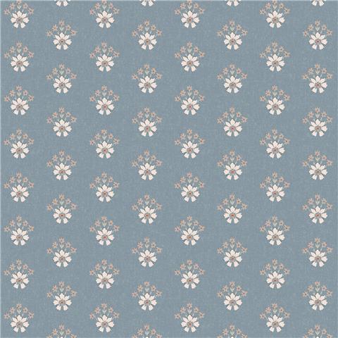 Laura Ashley Wallpaper Semington Floral 143325 Newport Blue