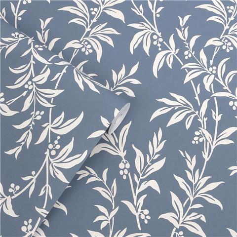 Laura Ashley Wallpaper Paxford Leaves 143326 Dark Seaspray