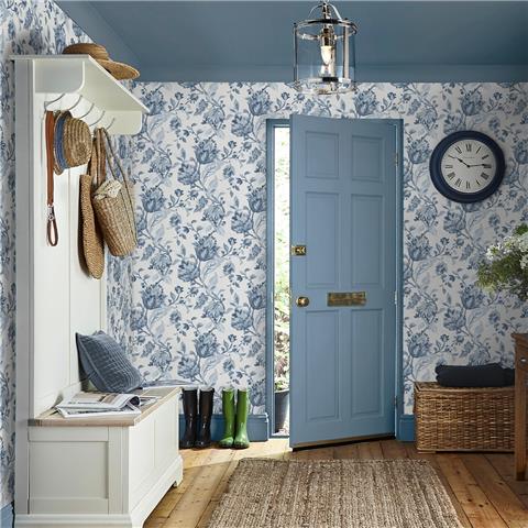 Laura Ashley Wallpaper Adwick Trail 143327 Dark Seaspray