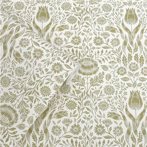Laura Ashley Wallpaper Ashstead Damask 143333 Hedgerow
