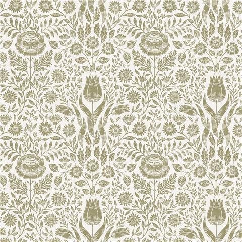 Laura Ashley Wallpaper Ashstead Damask 143333 Hedgerow