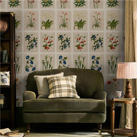 Laura Ashley Wallpaper Pershore Postcards 143334 Linen/Multi