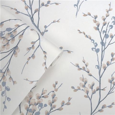 Laura Ashley Wallpaper Pussy willow 143337 Seaspray
